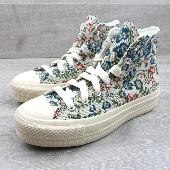Converse CTAS Lift Platform Floral Tapestry Women's Size 8 Shoes NEW - Picture 4 of 15